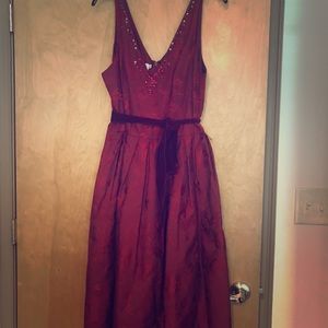 Vintage blood red evening dress